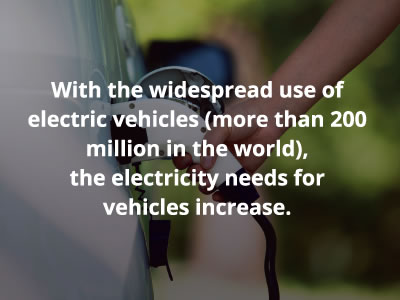With the widespread use of electric vehicles (more than 200million in the world), the electricity needs for vehicles increase.