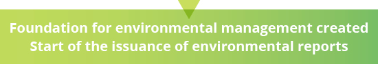 Foundation for environmental management created　Start of the issuance of environmental reports