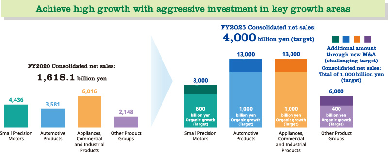 Achieve high growth with aggressive investment in key growth areas