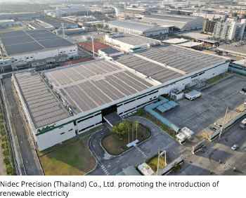 Nidec Precision (Thailand) Co., Ltd. promoting the introduction of renewable electricity