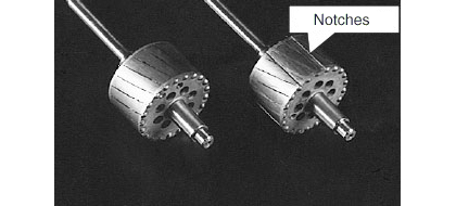 Squirrel-cage rotor, salient pole squirrel-cage rotor