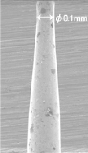 Reverse taper hole