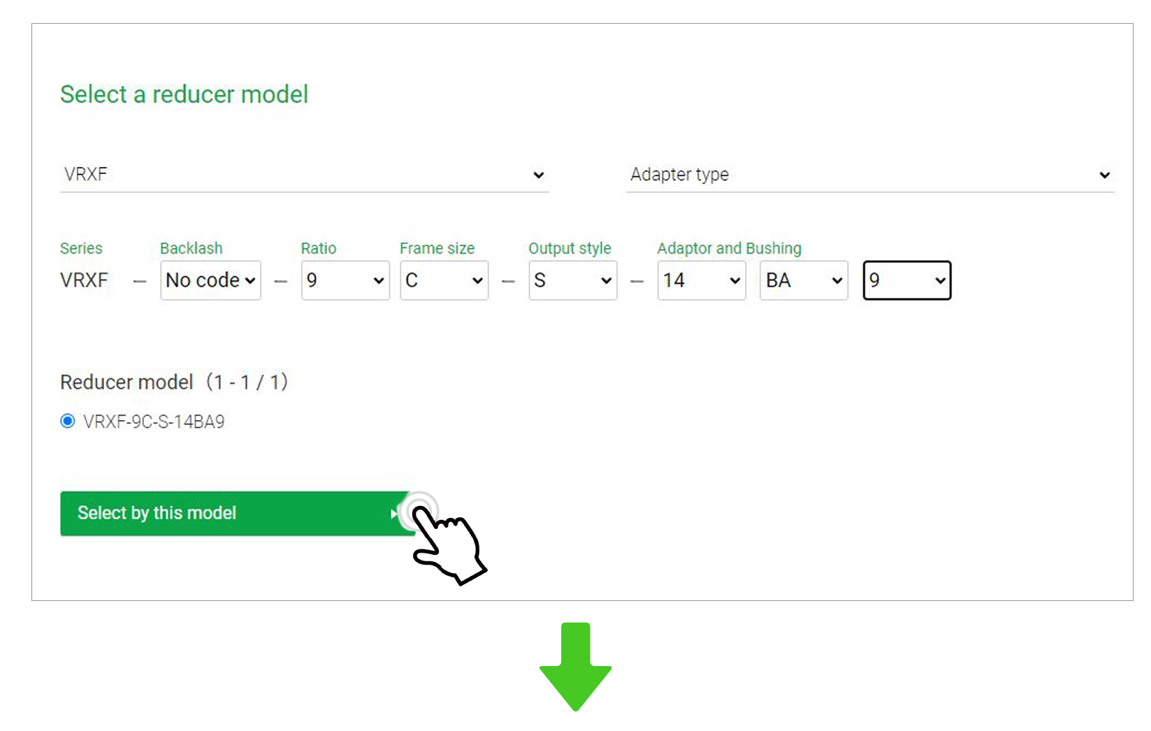 STEP 2: Enter data and determine model page
