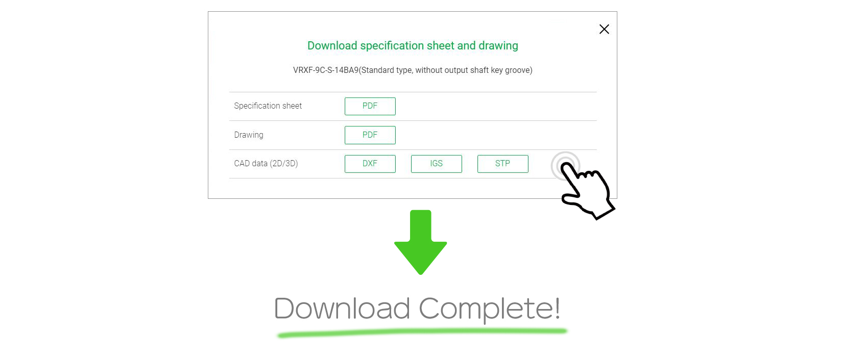 STEP 4: Select file type and download page