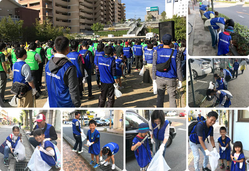 岡山市一斉ボランティア清掃の様子